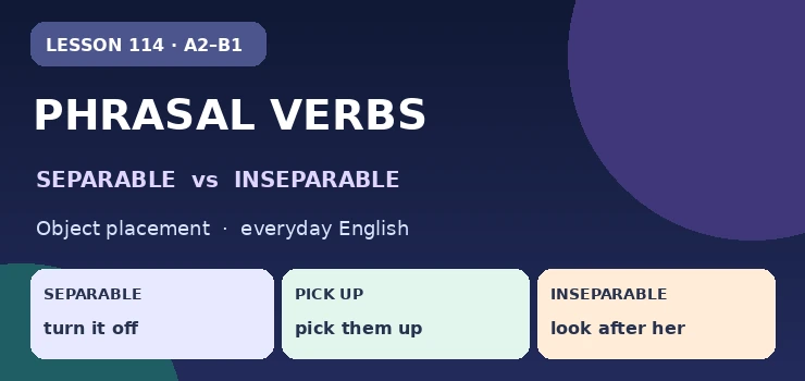 Phrasal Verbs: Separable vs Inseparable English grammar cover